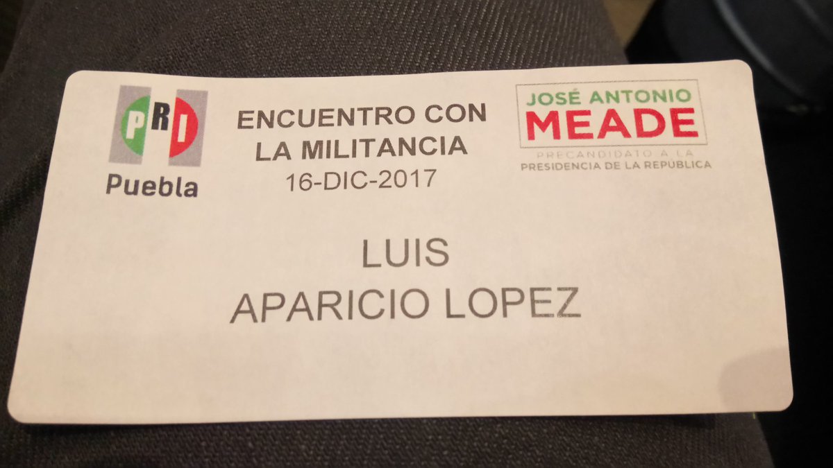 lapariciolopez's tweet photo. Listos para el encuentro de nuestro precandidato @JoseAMeadeK con la militancia poblana @PRIdePUEBLA @PRIMX_Puebla 
#PueblaConMeade https://t.co/2BERAkWPFY