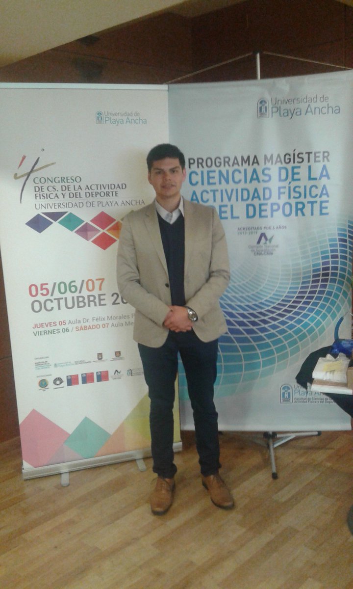 PhD. Álvaro Huerta Ojeda Coordinador Grupo ISAFYD obtuvo premio a mejor investigación en el IV Congreso de Ciencias de la Actividad Física y del Deporte realizado en UPLA
En la cita también se hizo presente con otras investigaciones Guillermo D. Barahona Fuentes miembro de ISAFYD