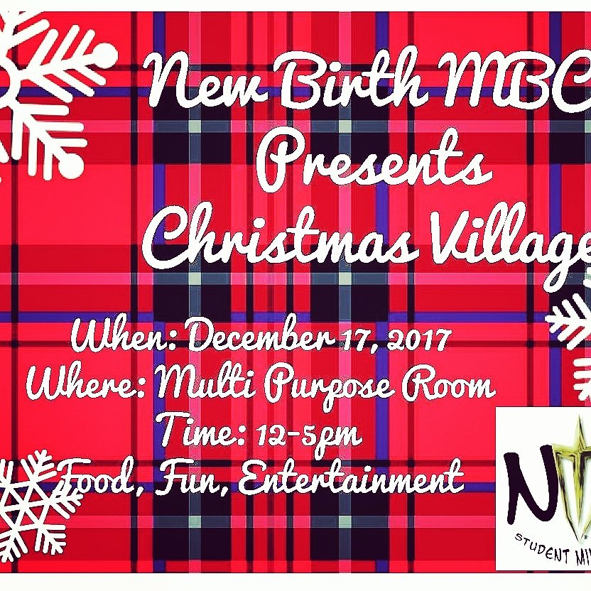 NewBirthSM's tweet photo. We hope to see you tomorrow at our Christmas Village Fundraiser @newbirthmbc after service! See you there! https://t.co/D9YWk3Oc0b