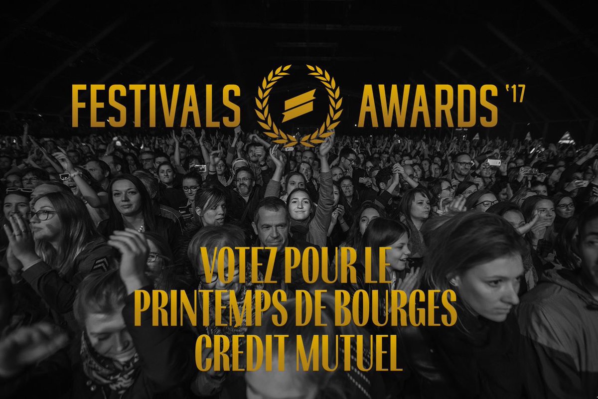 PrintempsDB's tweet photo. Votez pour le Printemps de Bourges Crédit Mutuel aux #festivalsawards !! 🙏❤️ #PDB2017 
Rendez-vous sur https://t.co/llkZgMPfOB ! https://t.co/ka6tORnBFj