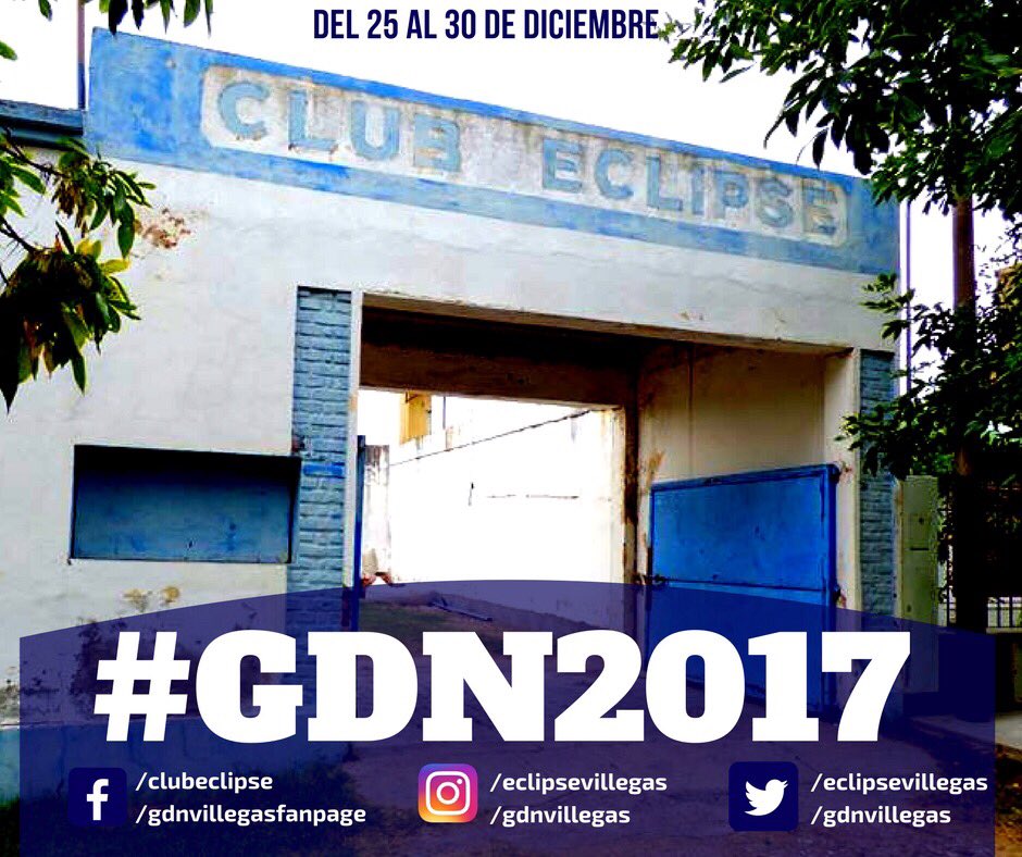 eclipsevillegas's tweet photo. El #GDN2017 se juega en Barrio Parque. 🔵⚪️🔵
Del 25 al 30 de diciembre, acercate a nuestro estadio para vivir el torneo mas familiero.
📊 Ya esta el FIXTURE cargado en nuestra Web. Entrá acá: https://t.co/W2z4krmLp9
#VamosMaquinita
#GDN | @gdnvillegas
#DyDSoftware https://t.co/KEpOdUBGXW