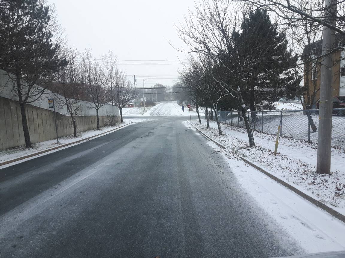 Roads seem to vary greatly throughout HRM. Drive safe and turn on your lights (pretty dim out)