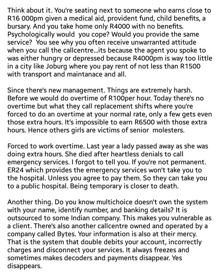 AdvoBarryRoux's tweet photo. Dear South Africa

Our sisters and brothers are suffering at #MultiChoice https://t.co/5SlxVyah4M