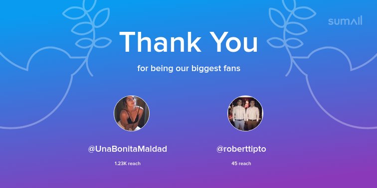 MundoCubica's tweet photo. Our biggest fans this week: @UnaBonitaMaldad, @roberttipto. Thank you! via https://t.co/GzJ1Q2MTNe https://t.co/wC1dmgl6Ws