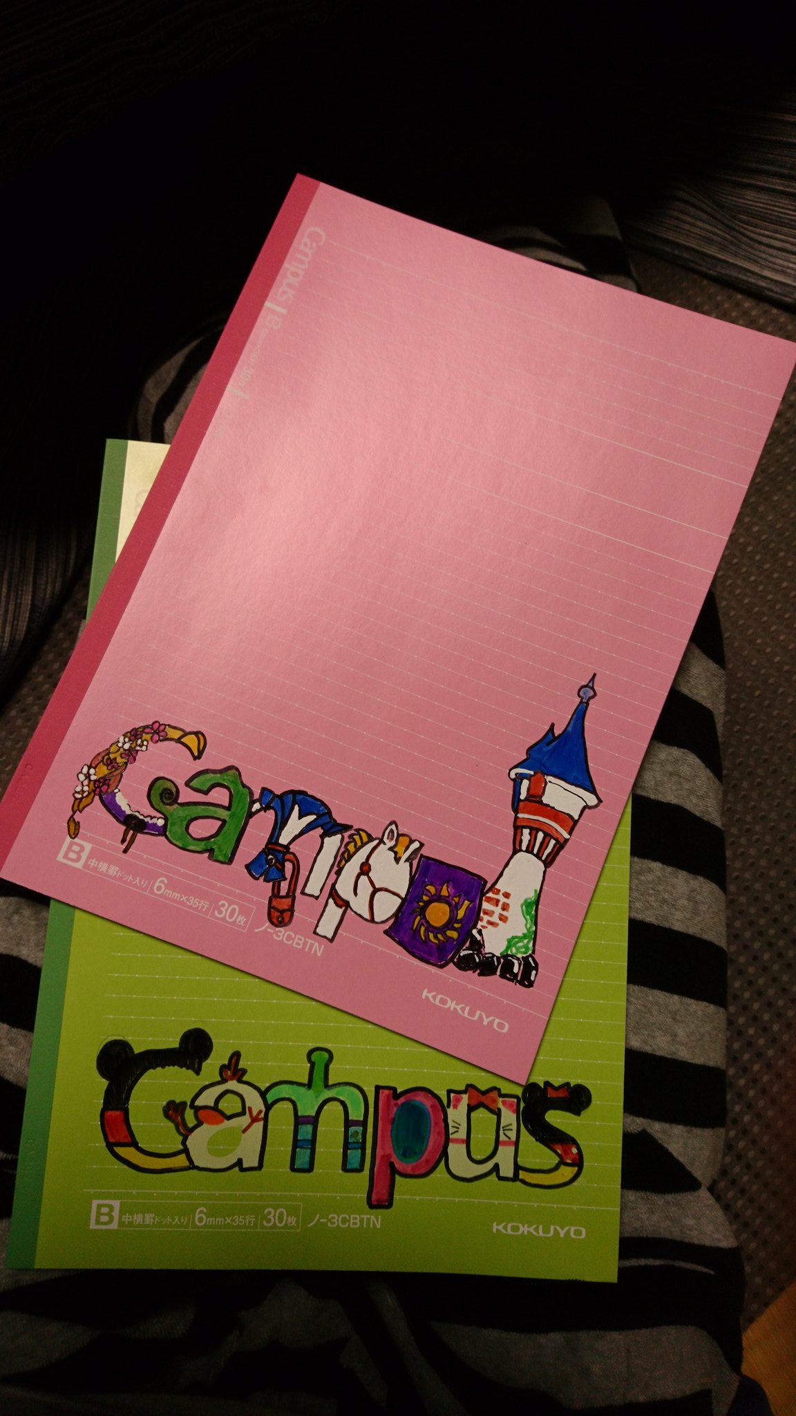 Sayaka キャンパスノート デコって見たー 友達とやったー ピンクのノートは ラプンツェル みどりのノート は ディズニーの いろんなキャラクターつくってみた 以外と上手にでーきた T Co Vsc8t7amq7 Twitter