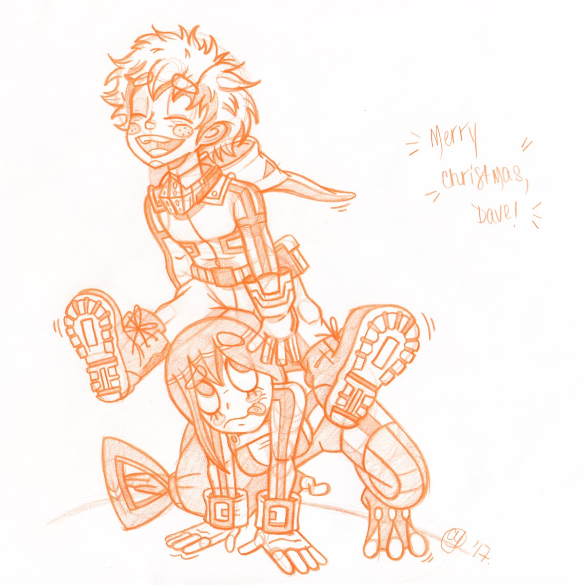 fleischchurch's tweet photo. A little Deku and Froppy leapfrog for @David_Laliberte’s Secret Santa Sketch this year! ⚡️🖤🐸 #BNHA #MyHeroAcademia #Deku #Froppy #cutiesaturday https://t.co/x4sFwbNFCx