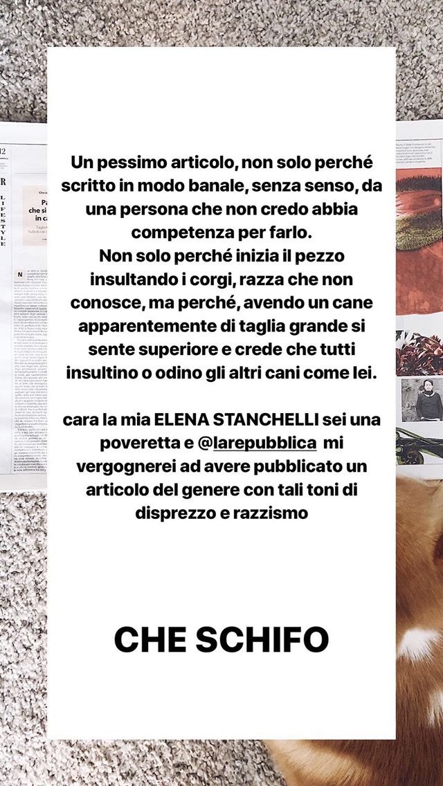 giuliabidi's tweet photo. Che articolo... squallido. 
Scritto da @elenastanka per @LaRepubblica_it ...                             
Le assicuro, cara giornalista se cosí possiamo definirla, che i cani da borsetta sono piú intelligenti di Lei.

RT: @nonsolofood https://t.co/i7GbvXMmzY