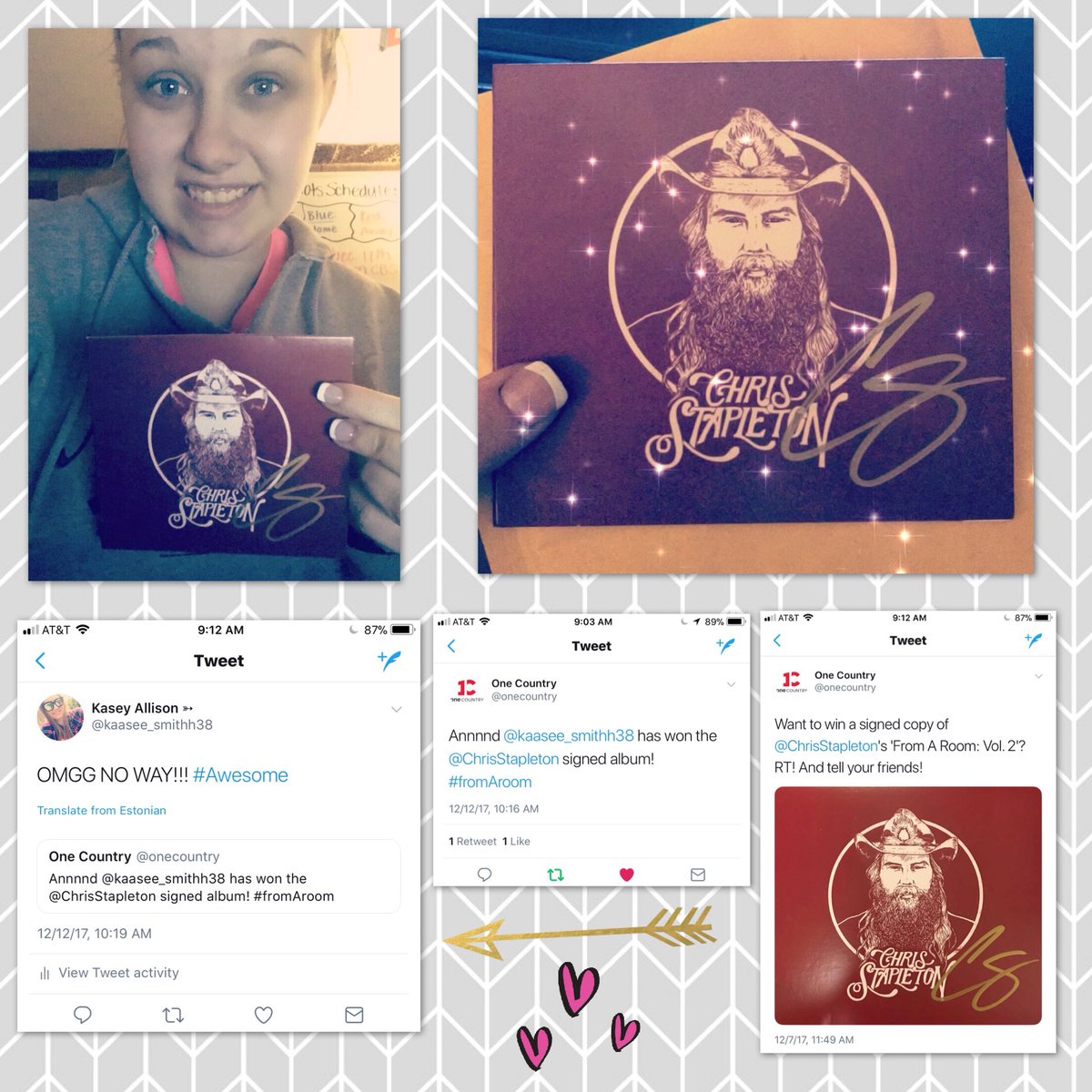 kaasee_smithh38's tweet photo. Been very excited to share this. Got my autographed @ChrisStapleton album #fromaroomvolume2 in the mail yesterday that I won on Twitter the other day from @onecountry!!!!!!π Thanks One Country!!! #fromaroomvolume2 #countrymusic https://t.co/sebyOH2aqD