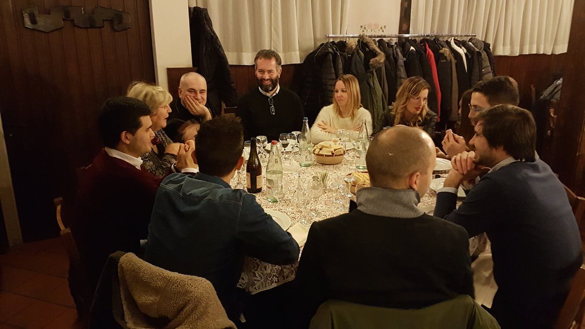 ikmultimedia's tweet photo. Happy Holidays from our Italian team, seen here at their recebt holiday dinner. We're proud of the team and look forward to many more holiday celebrations. Thank you for choosing IK #musiciansfirst #happyholidays https://t.co/bAmRiZI1Lt https://t.co/DZjgRi2kRU