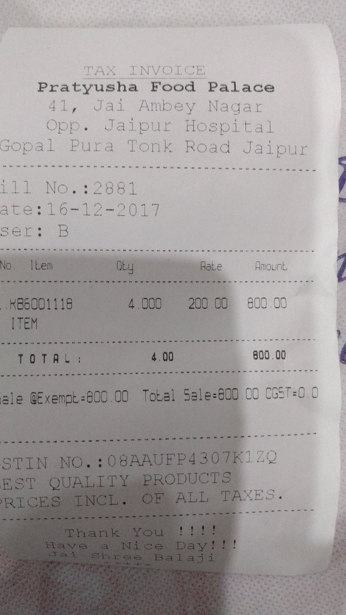 hvscorpio's tweet photo. @PMOIndia @narendramodi @arunjaitley I purchased sweets from this counter in jaipur and he did not give gst bill said he gets it without bill and has been selling same on MRP he is sure he might have deleted bill also. Can u do some thing https://t.co/f2eA4FlgPr