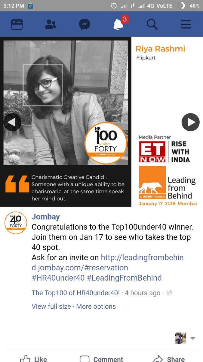 WorkAtFlipkart's tweet photo. Congratulations to the Flipsters who have featured in the @Jombaydotcom final 100under40 list - the final 100 from 650 participants who were vying for the HR 40under40 awards. @Flipkart is proud to have 5 Flipsters among the 100 
May the force be with you!! https://t.co/kkmg5TAqJA