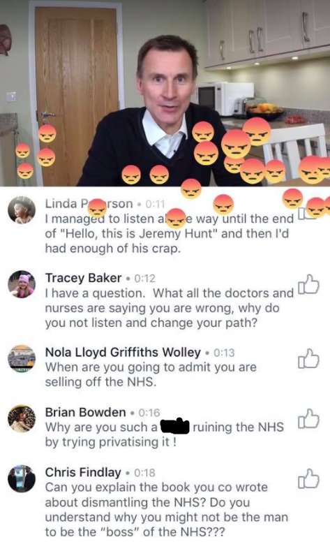 drbenwhite's tweet photo. Hunt's first facebook live went down well https://t.co/R4SIOIgp92