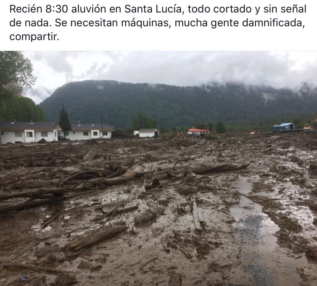 reddeemergencia's tweet photo. Reiteramos el llamado a seguir información Y reportes oficiales por #aluvionenChaiten la zona afectada es Sta. Lucia al sur de #Chaiten ya esta coordinada y en ruta la ayuda a la zona. Estaciones HF canal abierto para reportes desde la zona via voluntarios ong @reddeemergencia https://t.co/fNZ1XgIW5W