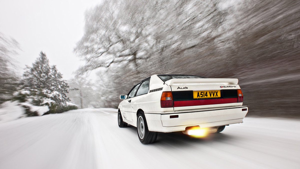 This is how you get through the snow #Audi #quattro #snow #rally
