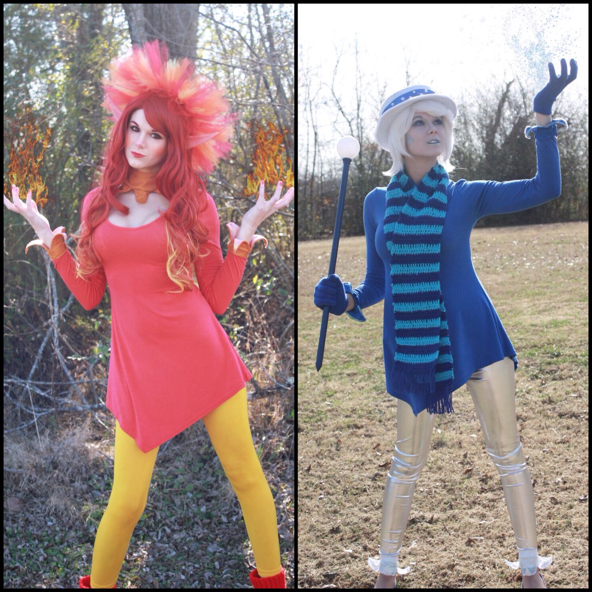 strange_peach's tweet photo. 🔥❤️❄️💙
#heatmiser #snowmiser #theyearwithoutasantaclause #cosplay https://t.co/nCGKiOhfeE