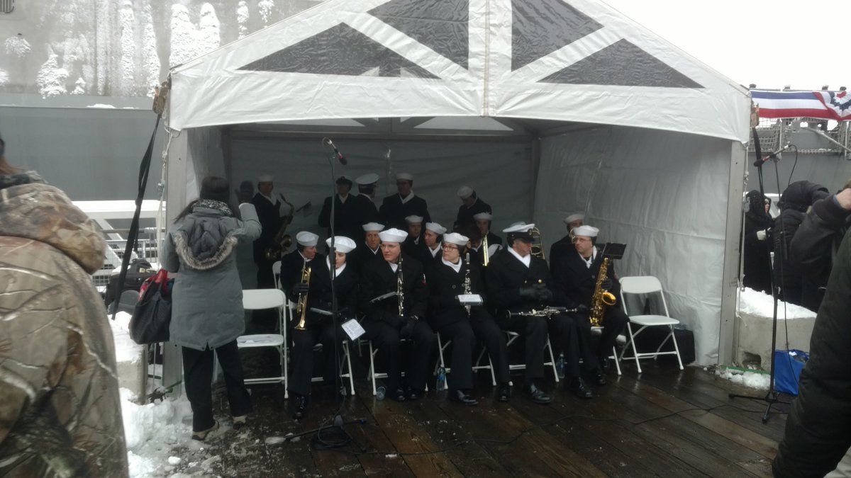 The band is playing, the platform committee is arriving and we are nearing the official commissioning of the <a href="/USNavy/">U.S. Navy</a>  <a href="/USSLittleRock9/">USS Little Rock LCS9</a> #LittleRock