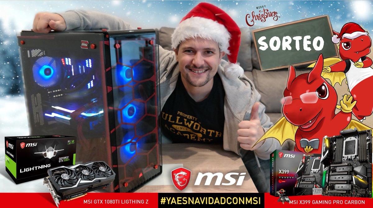🎅SORTEO🎅¿Gana el súper PC Gaming MSI 😍?¿Cómo?
1. 👍@MSI_IBERIA
2. 👍 facebook.com/MSISpain/
3. 👍instagram.com/msigaming_spai… 
4. Únete a goo.gl/forms/MfPUNXdg… 5. RT respondiendo a la pregunta que recibiréis vía Newseltter con #yaesnavidadconmsi👉+info: youtu.be/1I2KtQkEL5A