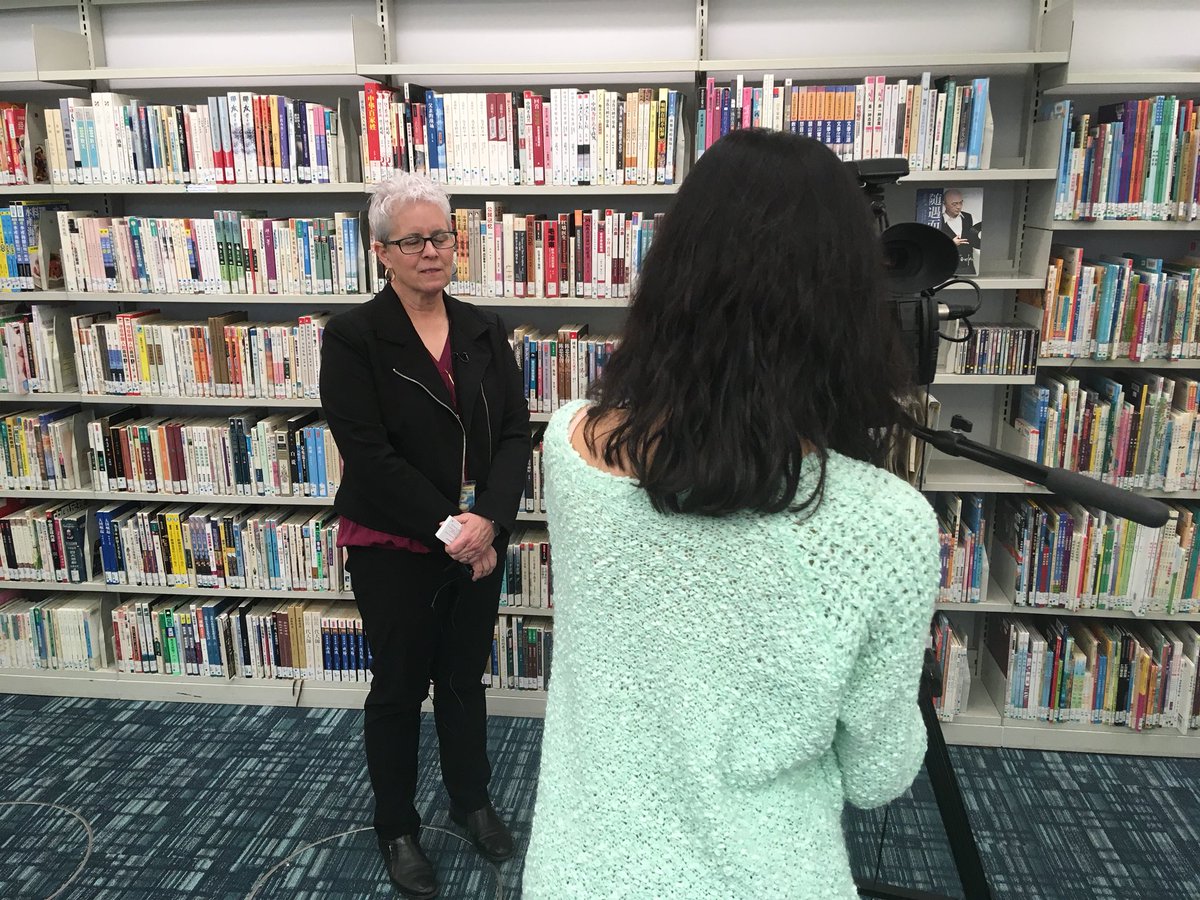 MCPL_Libraries's tweet photo. Acting Director Vassallo being interviewed about the #MCPLRefreshed program and the #QuinceOrchardLibrary https://t.co/fUizAefFSS