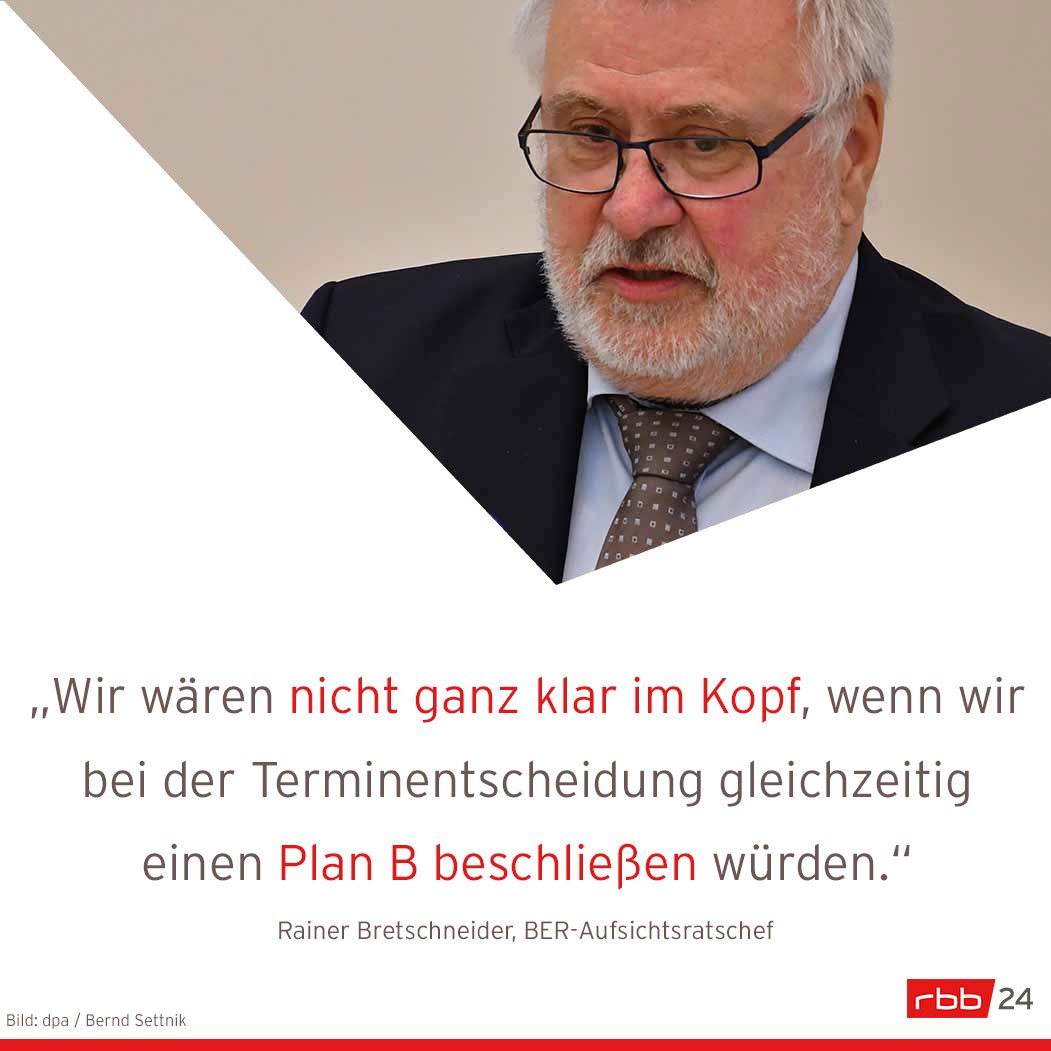 rbb24's tweet photo. @rbbinforadio "Wir wollen mit Hochdruck eröffnen", sagt #BER-Aufsichtsratschef Bretschneider. #BER2020 #ohneplanb https://t.co/TEG8kLANaF https://t.co/xWbL1ND2nV