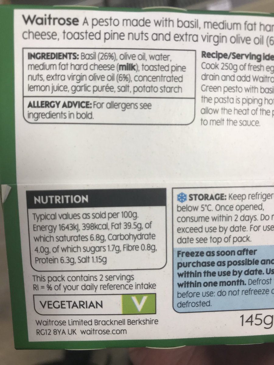 Think <a href="/Waitrose/">Waitrose & Partners</a> need to revisit their allergens , I can’t see nuts in Bold ! 🥜 that could of been the death of me