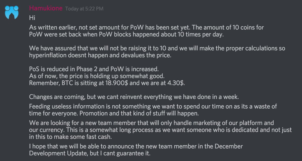 SonoProject's tweet photo. A quick update from the Discord server.
#altcoins #cryptocurrency https://t.co/P6mevJpP8Z