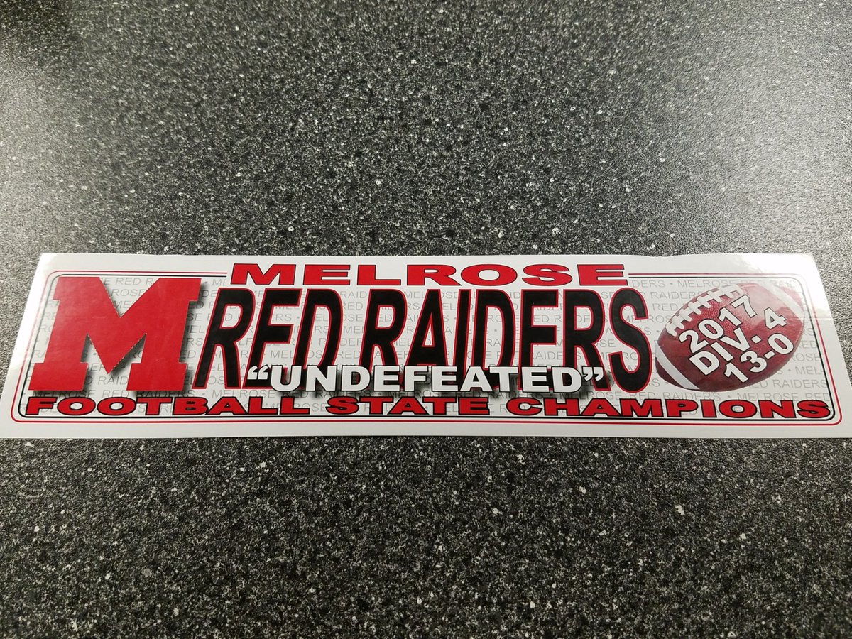MHSathletix's tweet photo. Its a great day to be a Melrose Red Raider, just look at this car, pride all over it! Come see us if you want one of these too, $5.
#MelrosePS https://t.co/wlwJjQKIQh
