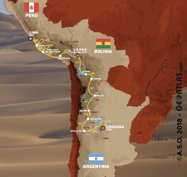 AssoRVPB's tweet photo. 🏍#News #Moto #RallyeRaid : Le 6/1/18 départ du #Dakar2018 depuis #Lima au #Pérou avec le pilote #AMV #AntoineMeo
Les infos 🗞motos à suivre chaque jour durant le Rallye dans nos prochains journaux sport RVPB @pressadom https://t.co/BwXbscthZw