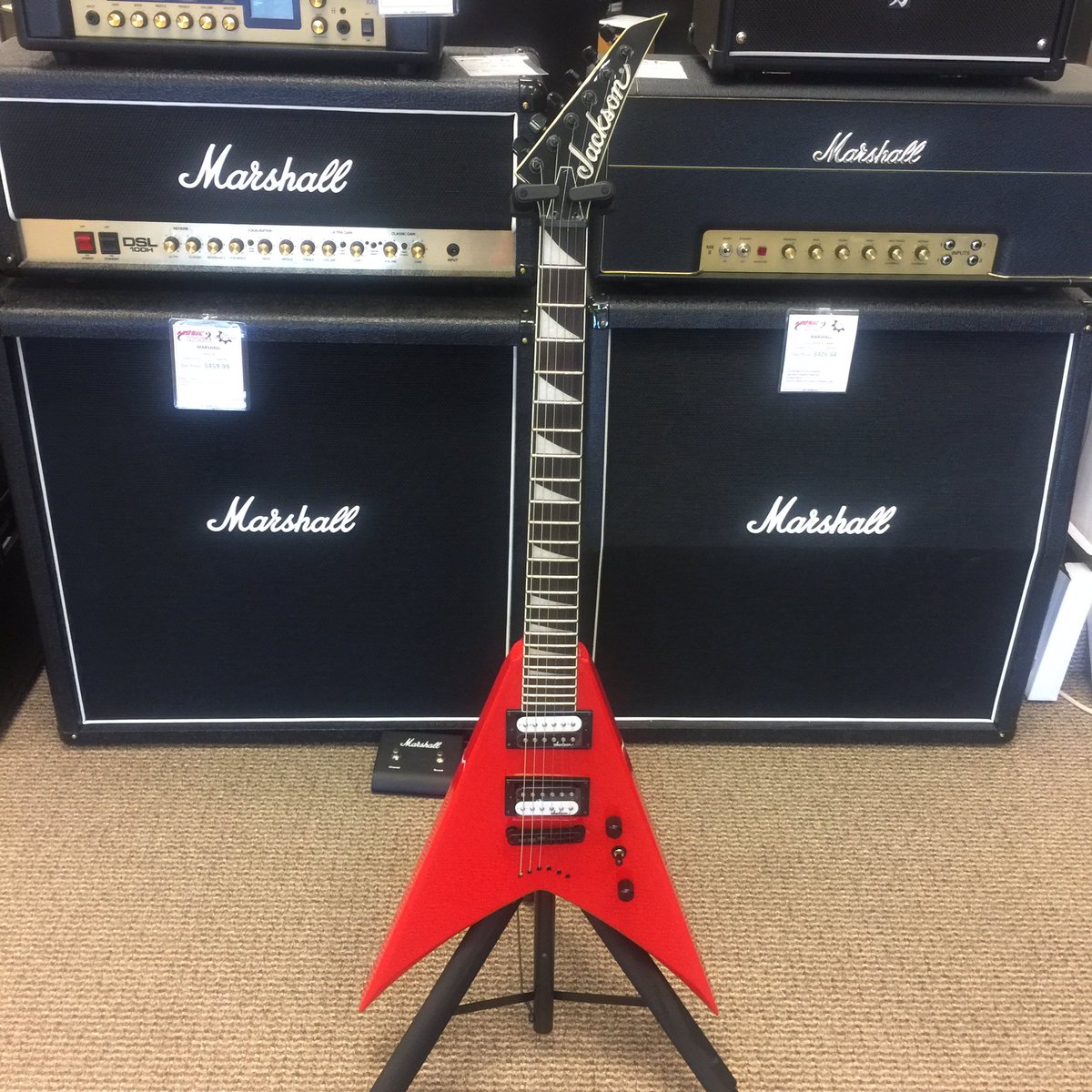Many think <a href="/JacksonGuitars/">Jackson Guitars</a> #KingV named 4 Kerry King <a href="/Slayer/">Slayer</a>. Actually designed 4/named after Robben Crosby <a href="/theRATTpack/">RATT</a>. 
#guitartrivia
