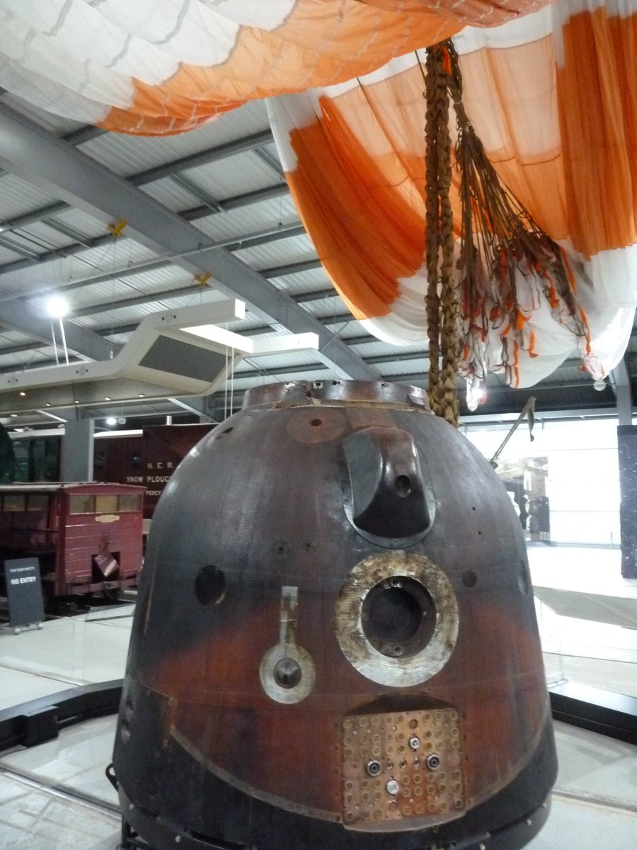 Howardwalker28's tweet image. Tim Peake's Soyuz descent module at Shildon Railway Museum - room for 3!