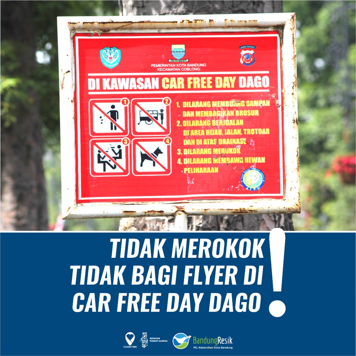 BudayaDisiplin's tweet photo. Yuk #BelajarDisiplinBersama untuk taat aturan kawasan #CFDDago
#DisiplinItuGakSusah
#BersihItuIndah
cc @infobandung https://t.co/CCsz5VTWgM