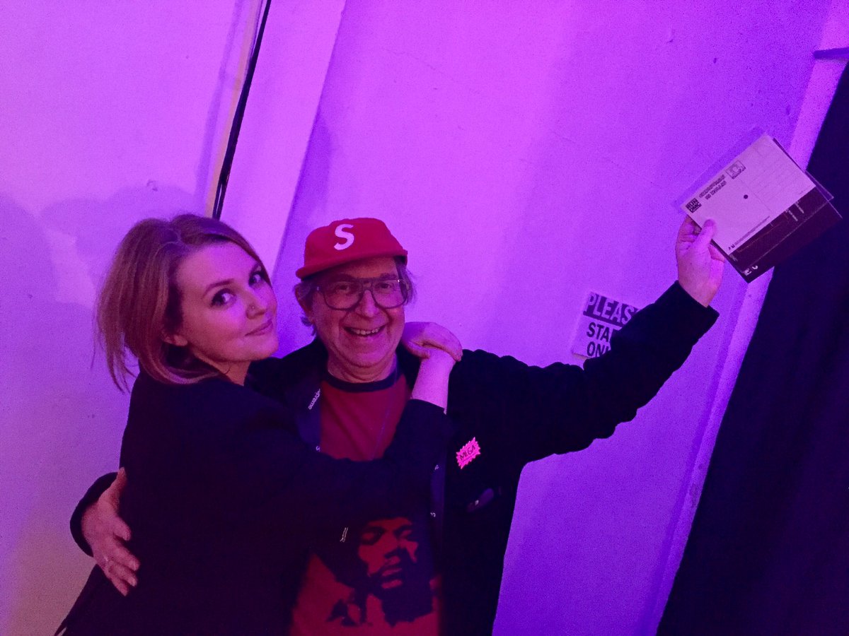 kat_five's tweet photo. Playing a blinder -  @barryslounge with Stephanie @hackoustic dropping Run DMC Christmas in Hollis 7" vinyl at the Xmas party 💥 https://t.co/nVaCprrWMx