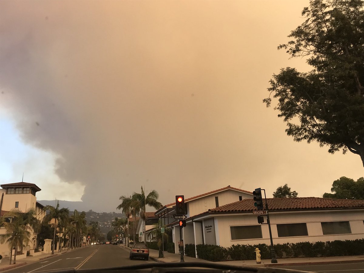 This is what we are experiencing right now in my beautiful city,  Santa Barbara, CA. 😔☹️