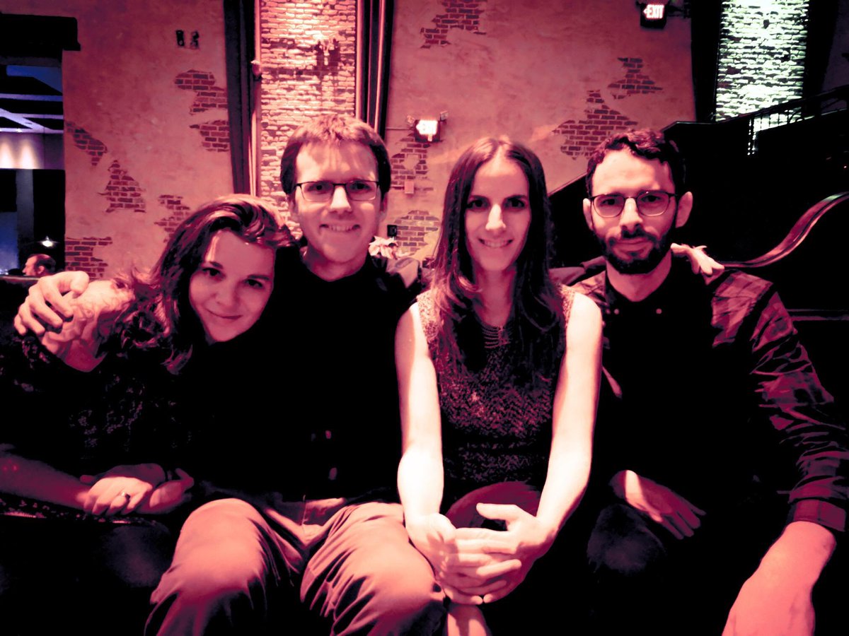 Season’s Greetings from the <a href="/DaddarioandCo/">D'Addario</a> holiday party! 🎉 🎈 🎊 #postperformance #sciarrinoetc #wherestheredcarpet #thequartetthatpartiestogether