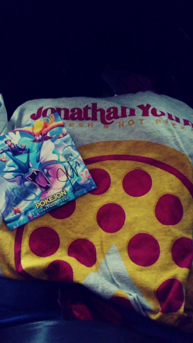 ghoulishbelievr's tweet photo. Got my @JonathanYMusic stuff today!!!! (or the other day..idk my friend forgot to tell me that I had mail...haha) #Pokejon 🍕🍕🍕🍕 https://t.co/eez9hxPtTA