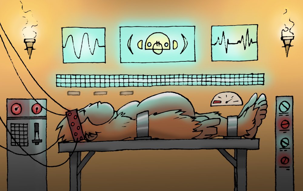 What's the evil-looking machine Marlin's wired to? #comics #marvel #graphic novels #ComicCon bit.ly/1NdhCkW