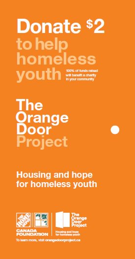CAFHalton's tweet photo. 100% of every $2 paper door you buy before Sunday December 17 at @HomeDepotCanada #Burlington and #Milton stores remains in #Halton to support the Bridging the Gap program.
https://t.co/AZdTd0QnEM #OrangeDoorProject #TheirFutureInYourHand https://t.co/q1LOYO9j7P