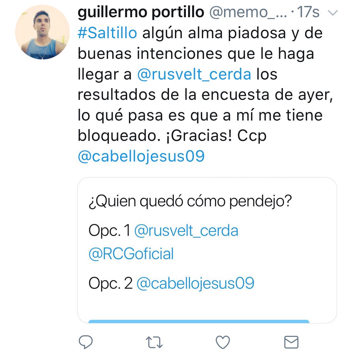 pp_kastillo's tweet photo. @rusvelt_cerda aquí le dejamos un tuit, como todo buen aficionado al 🗣🐦📱 

@cabellojesus09 @pablogcadena #Saltillo https://t.co/2NxmgR0SFa