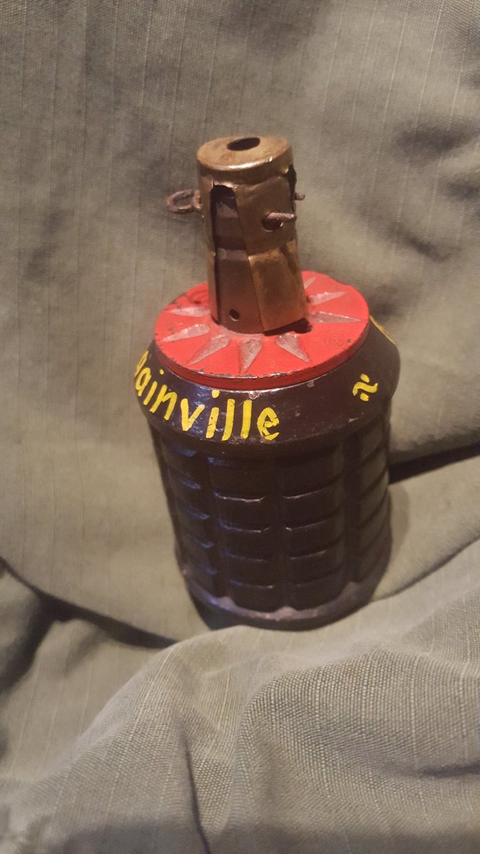 WW2_Collection_'s tweet image. Original WW2 Japanese Type 91 grenade for the battle of Bougainville. Veteran bring back.