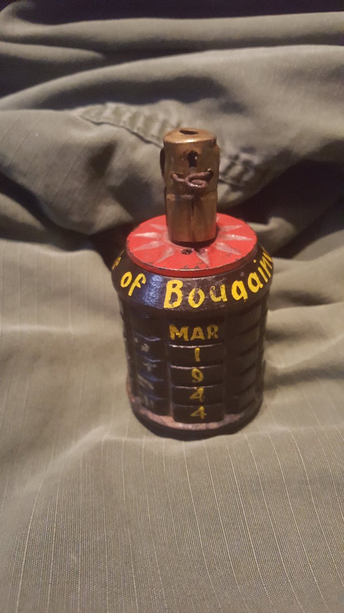 WW2_Collection_'s tweet image. Original WW2 Japanese Type 91 grenade for the battle of Bougainville. Veteran bring back.