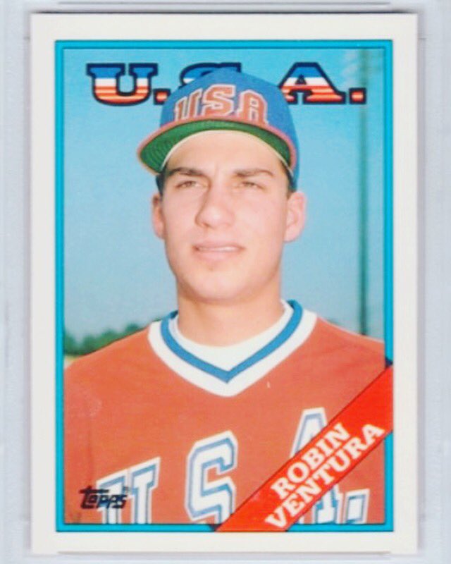 baseballcardDoc's tweet photo. Topps Traded Robin Ventura made some noise in the summer of '88! ⚾️⚾️⚾️ #RobinVentura #1988 #topps #TeamUSA #updateset #baseballcarddoc #comingsoon @topps https://t.co/MXFkkvFMVP