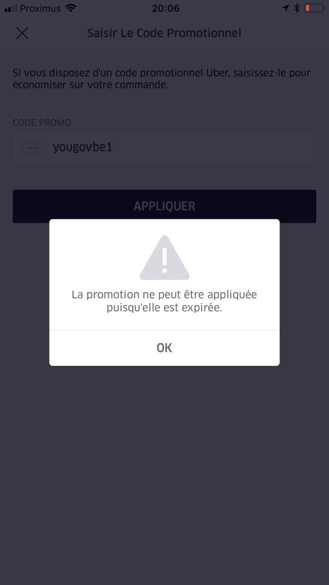 Dis <a href="/Uber_BE/">Uber Brussels</a> quand on reçoit un code promo le 4/12 et que le 16/12 il n’est déjà plus valable... c’est pas un peu l’arnaque !!!? 😤