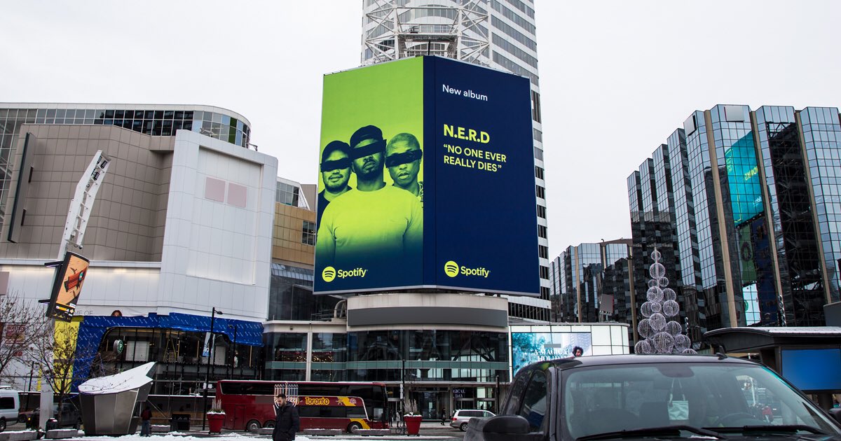 NERDarmy's tweet photo. Thank you @spotifycanada for the feature in downtown Toronto! #NOONEEVERREALLYDIES is here: https://t.co/6kDlX6zUDQ https://t.co/PUbMAvGTfw