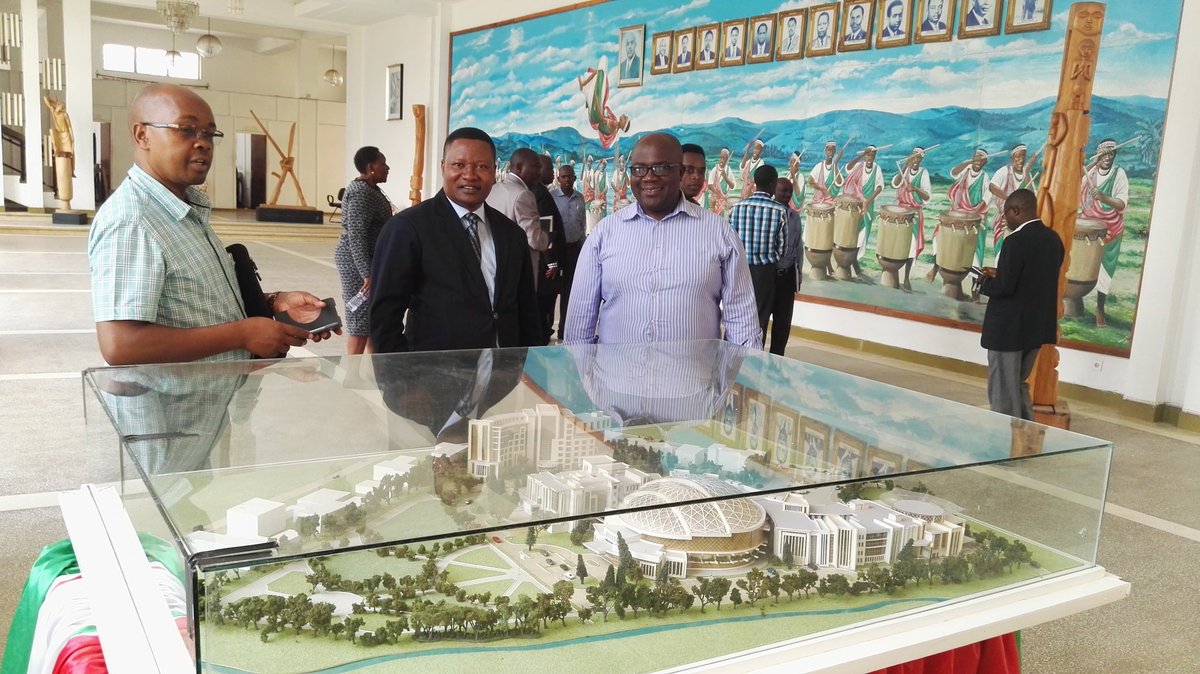 Claudenshim's tweet photo. #Burundi  "Technical team of @comesa_lusaka impressed to see how far the preparation of @COMESA20th is going well in all aspects" @ManiratangaZph1 Chief of local team
#20thComesaSummit 
#kazecomesa20 https://t.co/v2FEPvs6WW