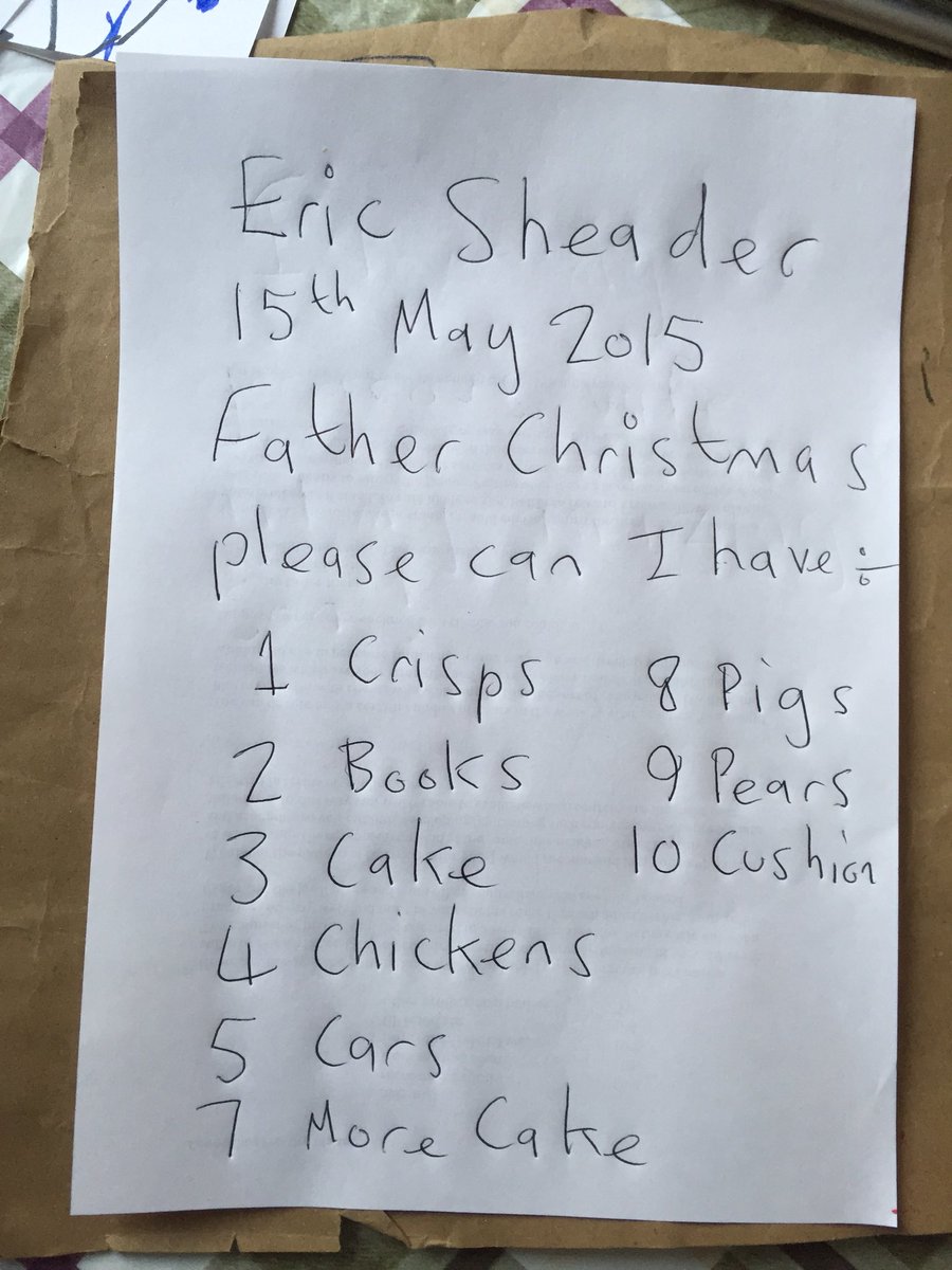 viparent_glen's tweet photo. I asked my two-year-old son today what he wanted for Christmas. Here is his list 💙 https://t.co/DGBY9eEAXt