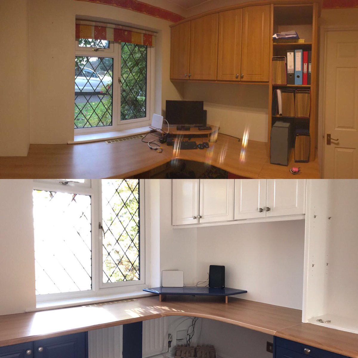 paint_decfemale's tweet photo. #office #femaledecorator #victorycolours #blueoffice #paintedcupboards @victorycolours1 https://t.co/GUJwLwSN7U
