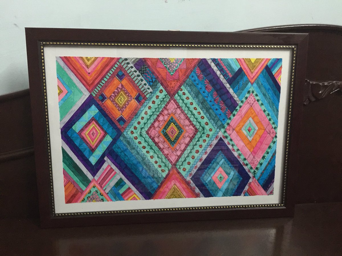 GoodTimeYourWay's tweet image. For sale AED 65/- only #freeform #wallhanging #WallArt #zentangles #Watercolour #markers #sharjah #blueshades #Pink #wooden #Framed #ivoryboard #handmade #rotringpen
