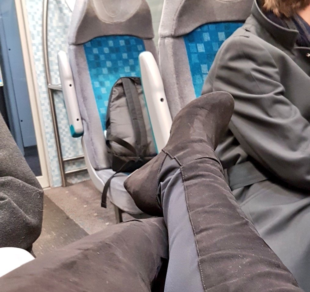 MissMelodyMilf's tweet photo. When the guy on the train obviously loves ur boots  .... but has to turn away coz he embarrassed 😂😂😂😂😂...girlfriend might just catch looking 🤣🤣🤣🤣🤣 ..
So funny .... and u actually keep  touching him  🤣🤣🤣🤣xx u really just have to be on the train 😁xx https://t.co/BvV8x1kVXv