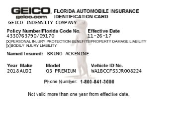 Insurance Card Geico - Blank Geico Insurance Card Shefalitayal : Learn