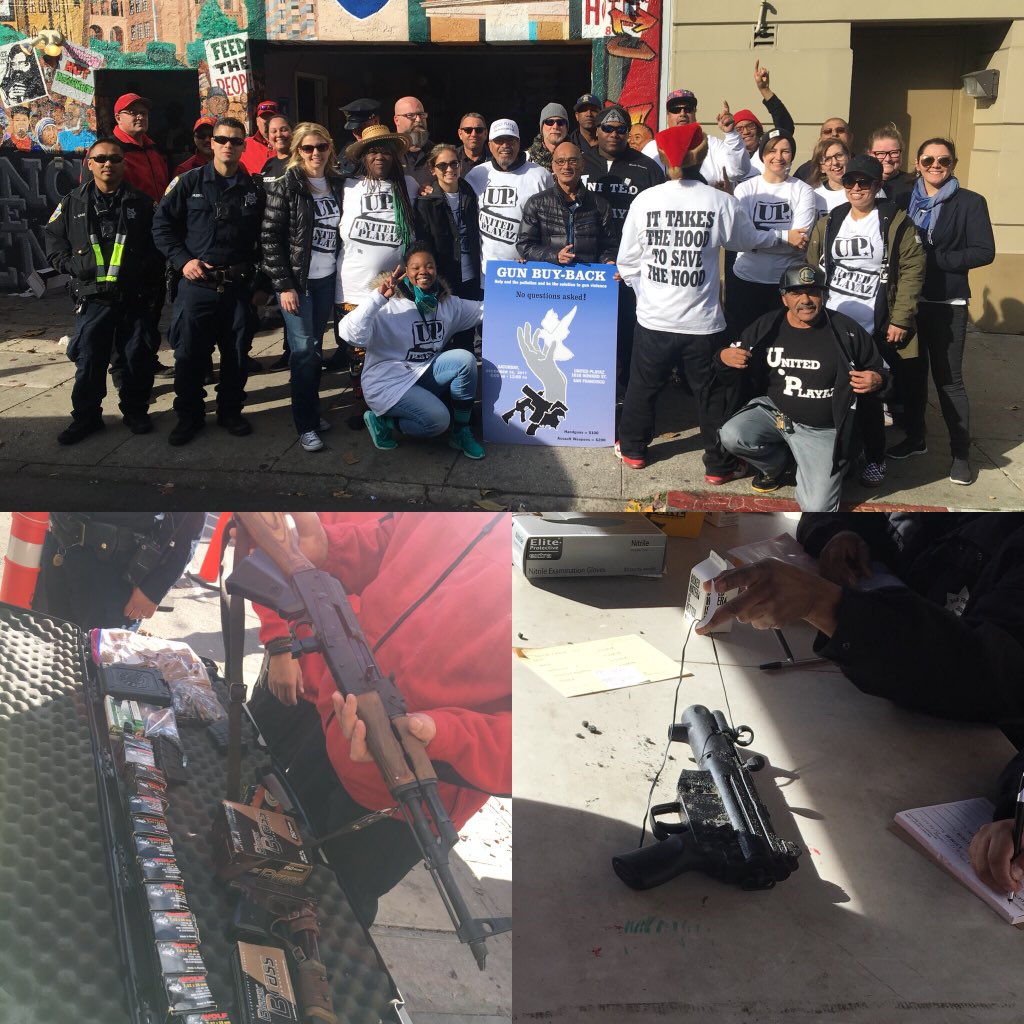 Final number for today’s Gun Buy Back - 271 firearms, 5 were automatic weapons! Highest number yet and an AK, that crazy launcher and a cannonball! Many thanks to SFPD, all of our sponsors, partners and volunteers! Huge thanks to Mayor Ed Lee, he believed in us and this work!
