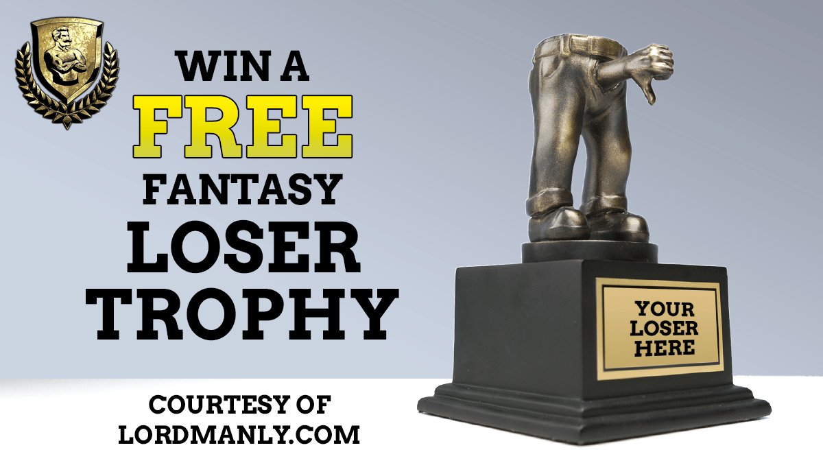 LordManlyTrophy's tweet photo. 🚨Playoffs, holidays, whatever- it's time for free stuff. We're raffling off a FREE, engraved, fantasy football loser trophy. Winner can pick from: https://t.co/n56zCK4ACW

RETWEET &amp; FOLLOW to be eligible for the drawing during halftime of the Sunday night game 12/17 (Dal@Oak). https://t.co/1q3ysbCiOU